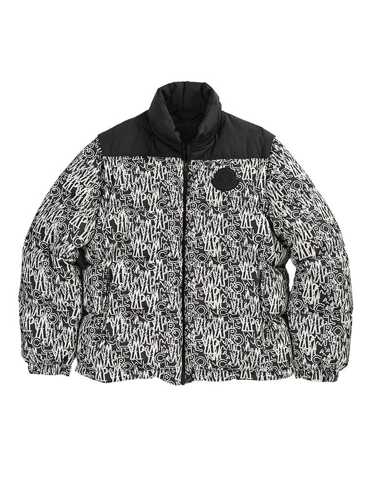 専用 モンクレール チュニック トップス ロゴ 2way MONCLER（モンクレール） 袖着脱 2WAY 総ロゴ ショートダウン