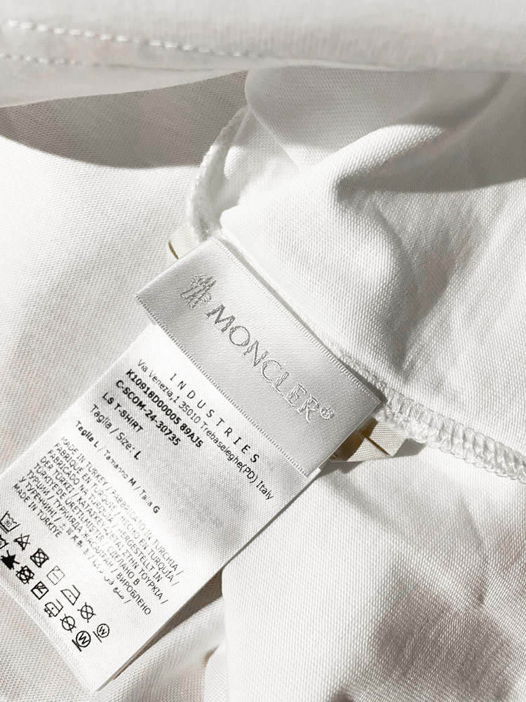 MONCLER（モンクレール） 長袖 Tシャツ メンズ 水性ロゴプリント
