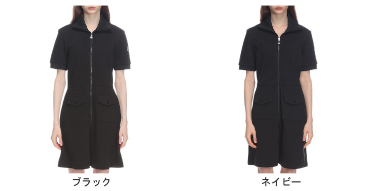 MONCLER（モンクレール） ジップ ポケット 半袖 ワンピース
