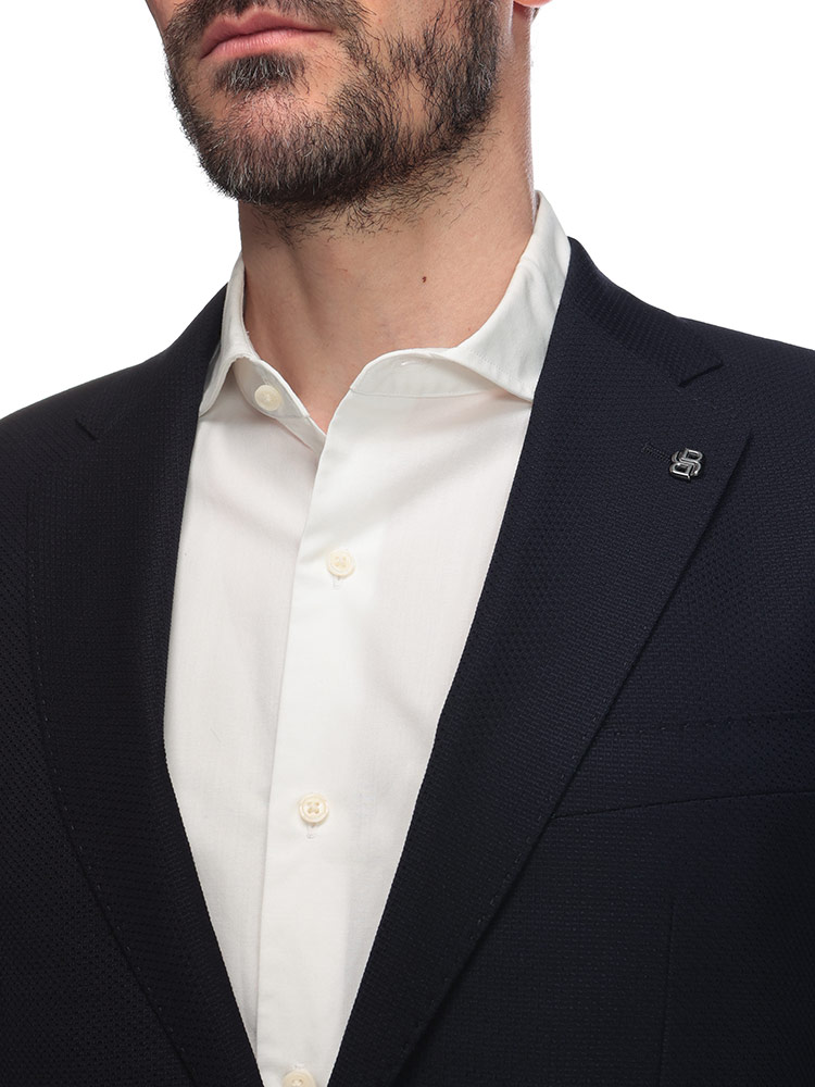 【美品】ヒューゴボス ジャケット マルゾット Super130 XL メッシュ HUGO BOSS（ヒューゴ・ボス） カジュアルジャケット メンズウール