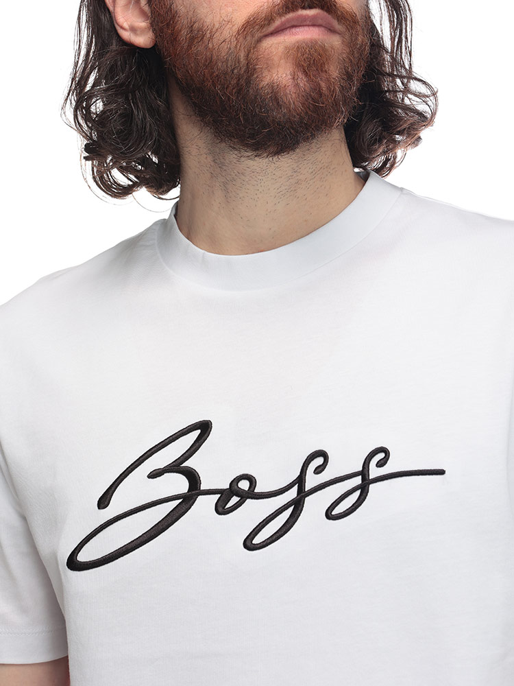 HUGO BOSS（ヒューゴ・ボス） 半袖 Tシャツ メンズ スクリプトロゴ刺繍