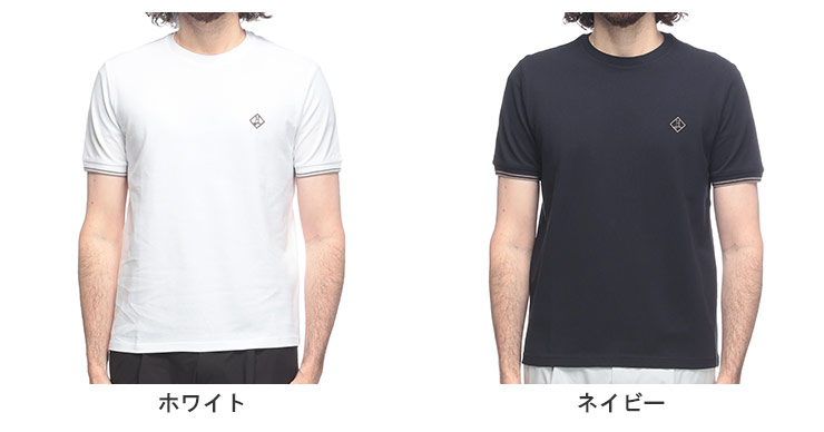 HERNO（ヘルノ） 半袖 Tシャツ メンズ 鹿の子 ワンポイント