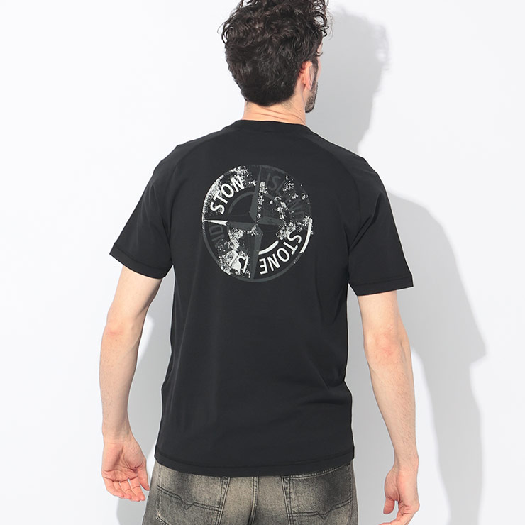 STONE ISLAND（ストーン アイランド） バックロゴ クルーネック 半袖 T