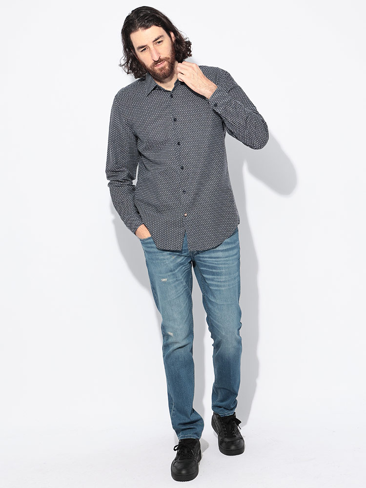 hugo boss 長袖シャツ　(41A) HUGO BOSS ヒューゴボス 長袖 シャツ メンズ BBモノグラム