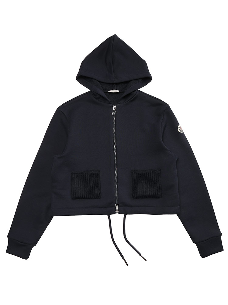 MONCLER ブラックパーカー フルジッパー モンクレール フルジップパーカー ブラック L MONCLER｜Yahoo