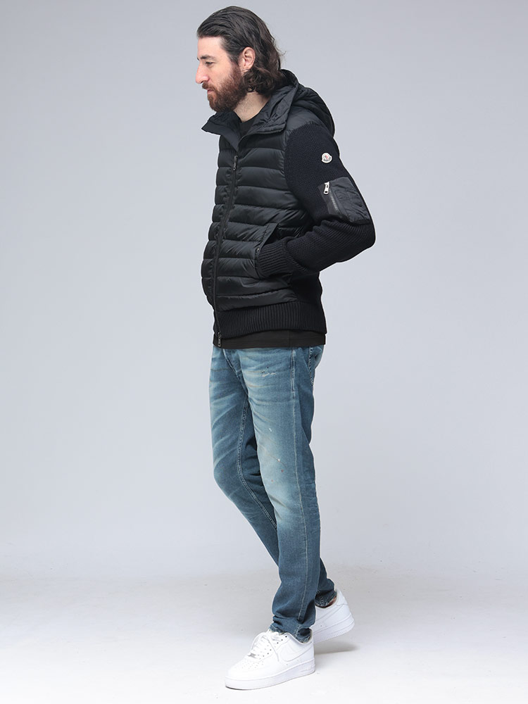 MONCLER（モンクレール） フード フロントダウン フルジップ ニット