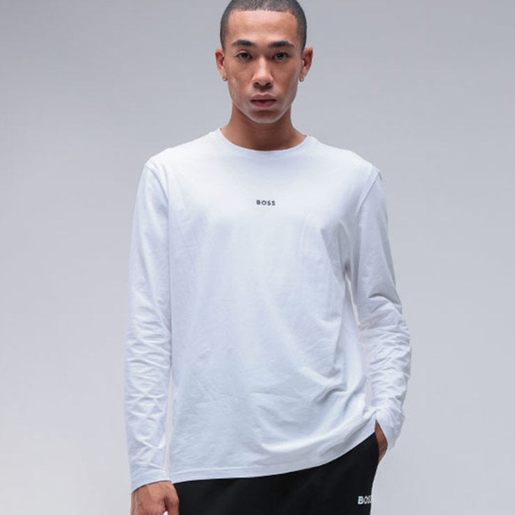 HUGO BOSS（ヒューゴ・ボス） メンズ ロゴプリント ストレッチコットン