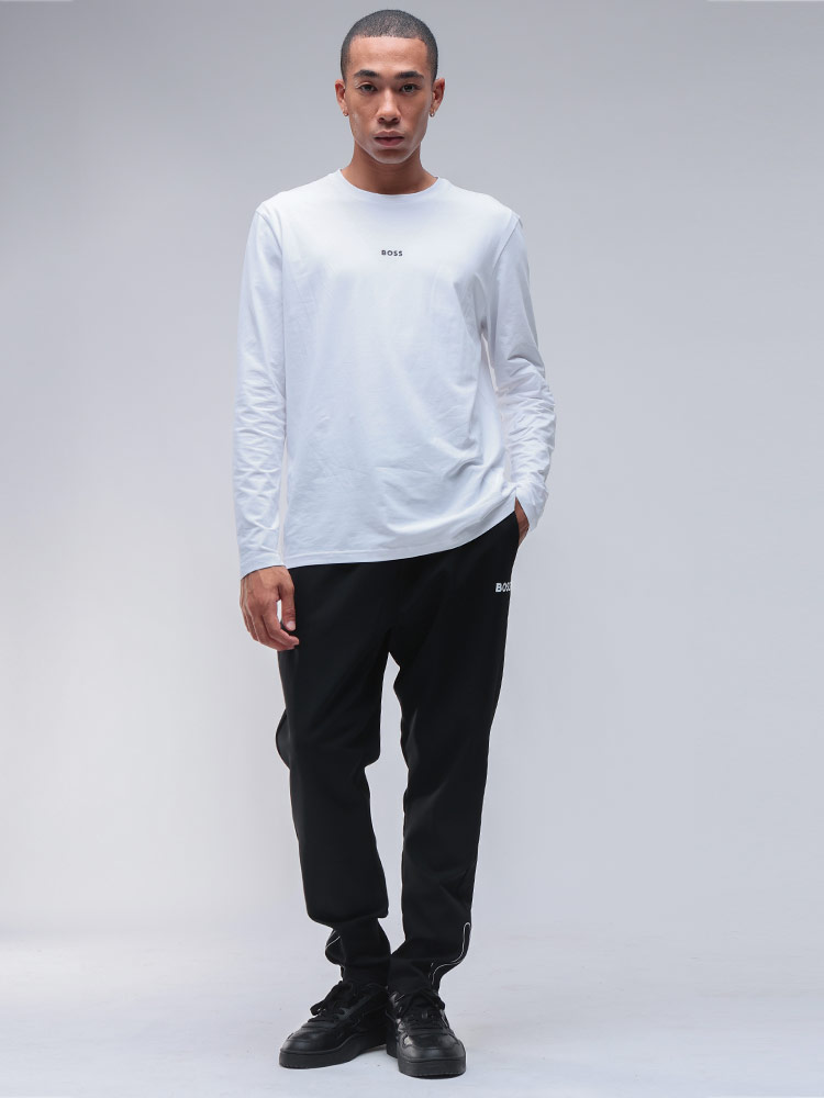 BOSS 長袖トレーニングシャツ HUGO BOSS (ヒューゴボス) BOXロゴ クルーネック ロンT 長袖 Tシャツ