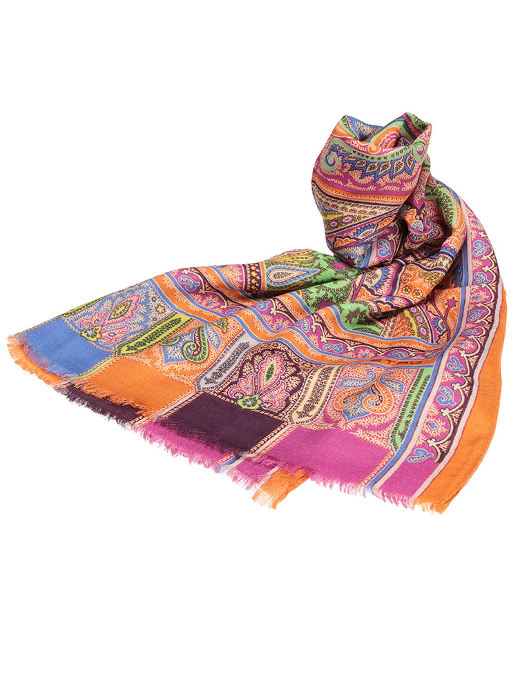 ETRO（エトロ） ストール カシミヤ混 ペイズリー ストール
