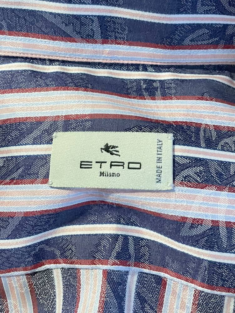 ETRO（エトロ） シャツ トップス ストライプ×ペイズリー ボタンダウン
