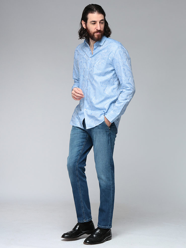 ETRO（エトロ） シャツ トップス メンズ ペイズリー柄 長袖 シャツ