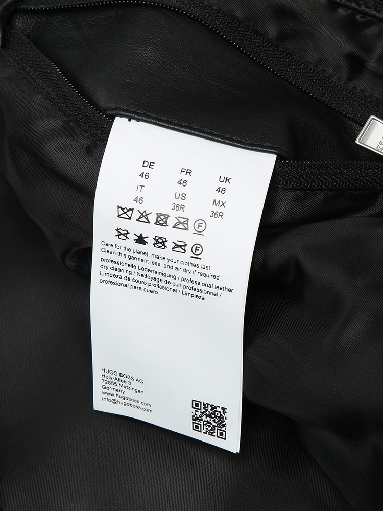 HUGO BOSS（ヒューゴ・ボス） ブルゾン メンズ ロゴ レザー 切り替え