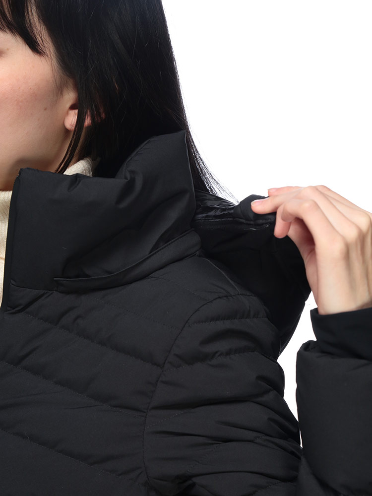 HERNO（ヘルノ） ダウン コート レディース ロゴ ミドル丈 Aライン