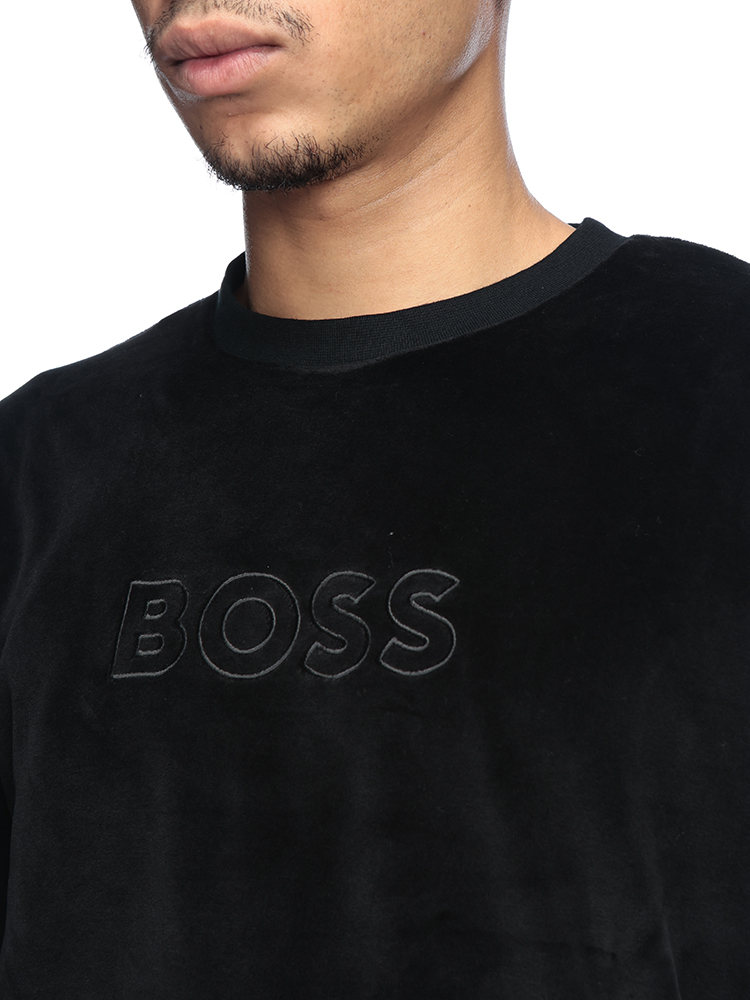 HUGO BOSS（ヒューゴ・ボス） トレーナー メンズ フロント ロゴ ベロア