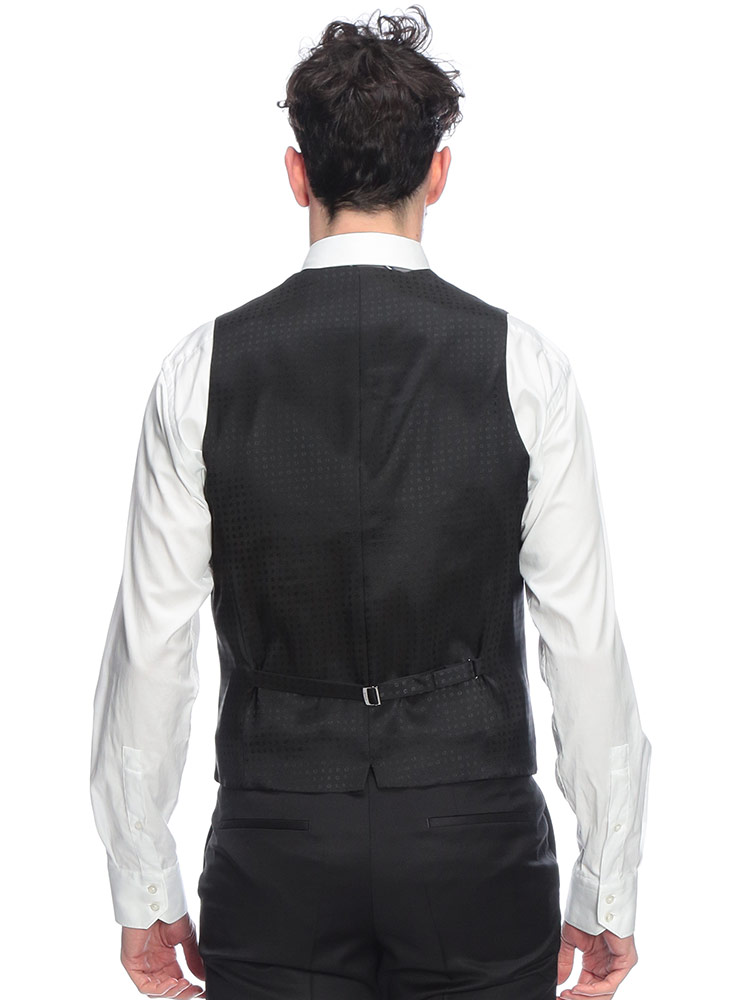 HUGO ヒューゴボス ブラック フォーマルベスト L/XL 極美品 HUGO BOSS（ヒューゴ・ボス） メンズ ベスト シングル ジレ フォーマル