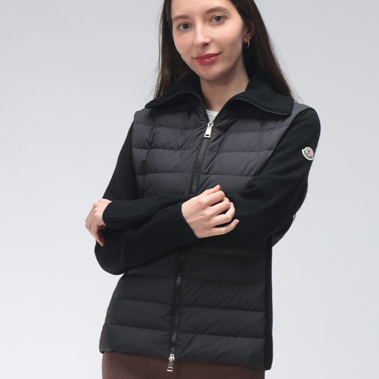モンクレール ニット ウィロースミス ハーフジップ J209T8G00005 レディースサイズXS MONCLER 黒 モンクレール ニット ウィロースミス ハーフジップ J209T8G00005