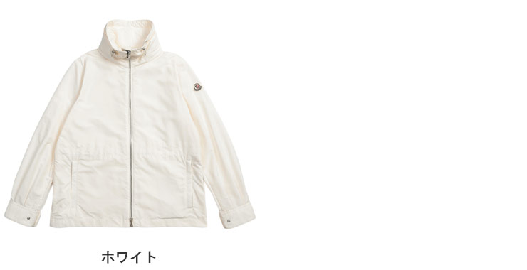 新品未使用　モンクレール　ENET ブルゾン　ホワイト　エクリュ　白　サイズ０ MONCLER（モンクレール） レディース ジャケット ロゴ フード収納