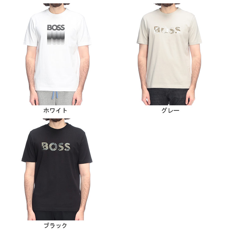 HUGO BOSS（ヒューゴ・ボス） メンズ Tシャツ 半袖 ロゴ プリント