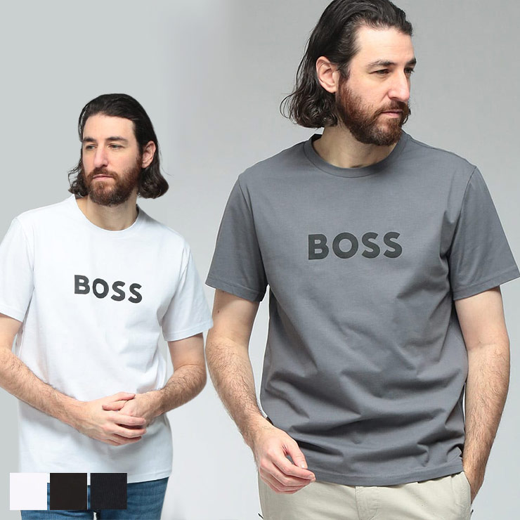 HUGO BOSS（ヒューゴ・ボス） メンズ Tシャツ 半袖 ロゴ プリント