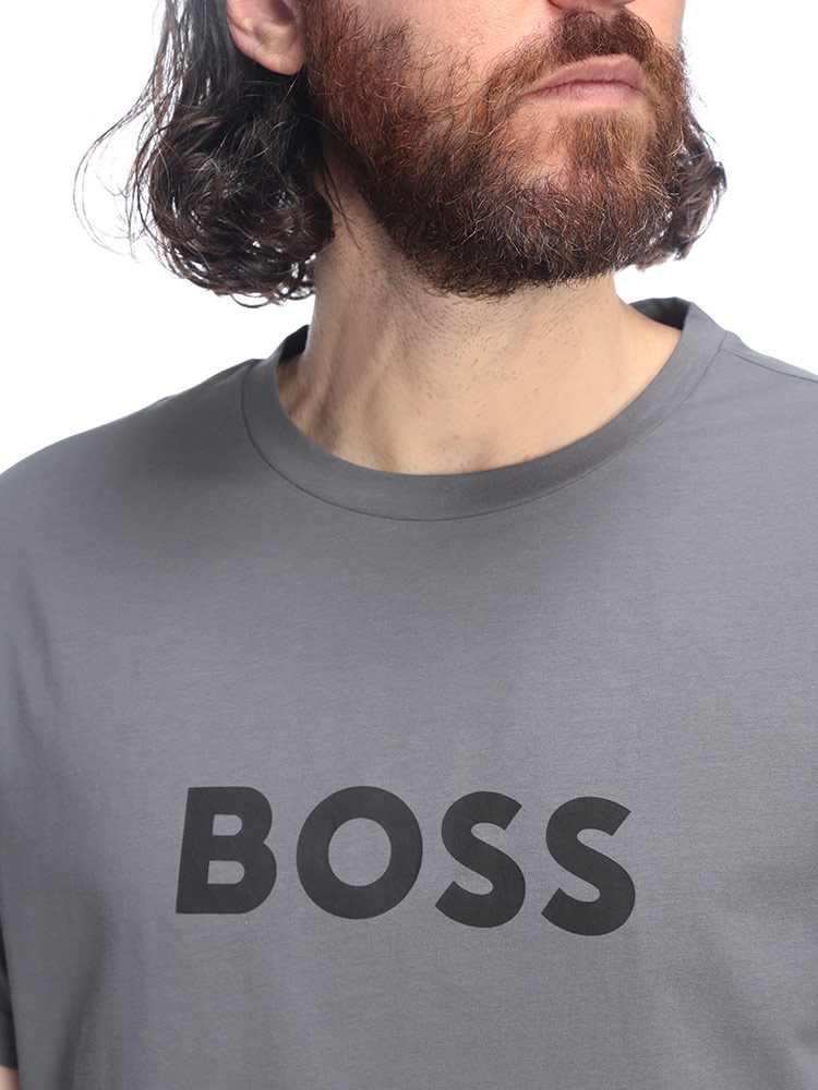 ★BOSS HUGO BOSS/ボスヒューゴボス★半袖シルクカットソー42.XL HUGO BOSS（ヒューゴ・ボス） メンズ Tシャツ 半袖 ロゴ プリント