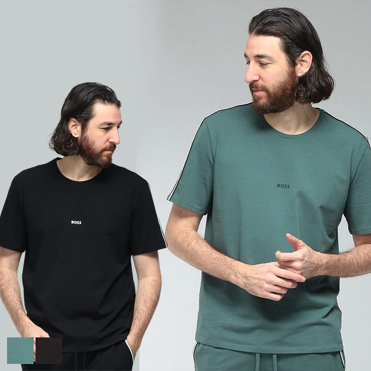 HUGO BOSS（ヒューゴ・ボス） メンズ Tシャツ 半袖 ロゴ 肩ライン