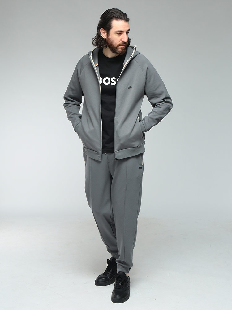 HUGO BOSS（ヒューゴ・ボス） メンズ パーカー 長袖 ロゴ プレート