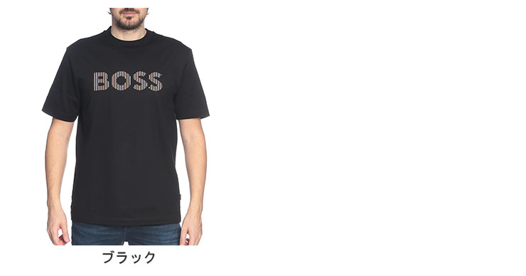 HUGO BOSS（ヒューゴ・ボス） メンズ Tシャツ 半袖 ロゴ刺繍 クルー