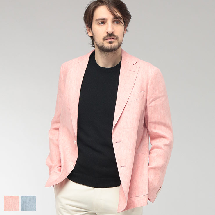 HUGO BOSS（ヒューゴ・ボス） メンズ ジャケット 麻混 シングル 2ツ釦
