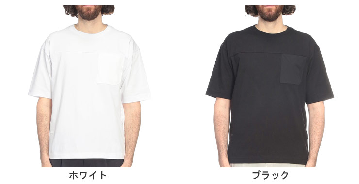 HERNO（ヘルノ） メンズ Tシャツ 半袖 アシンメトリー切替 胸ポケット