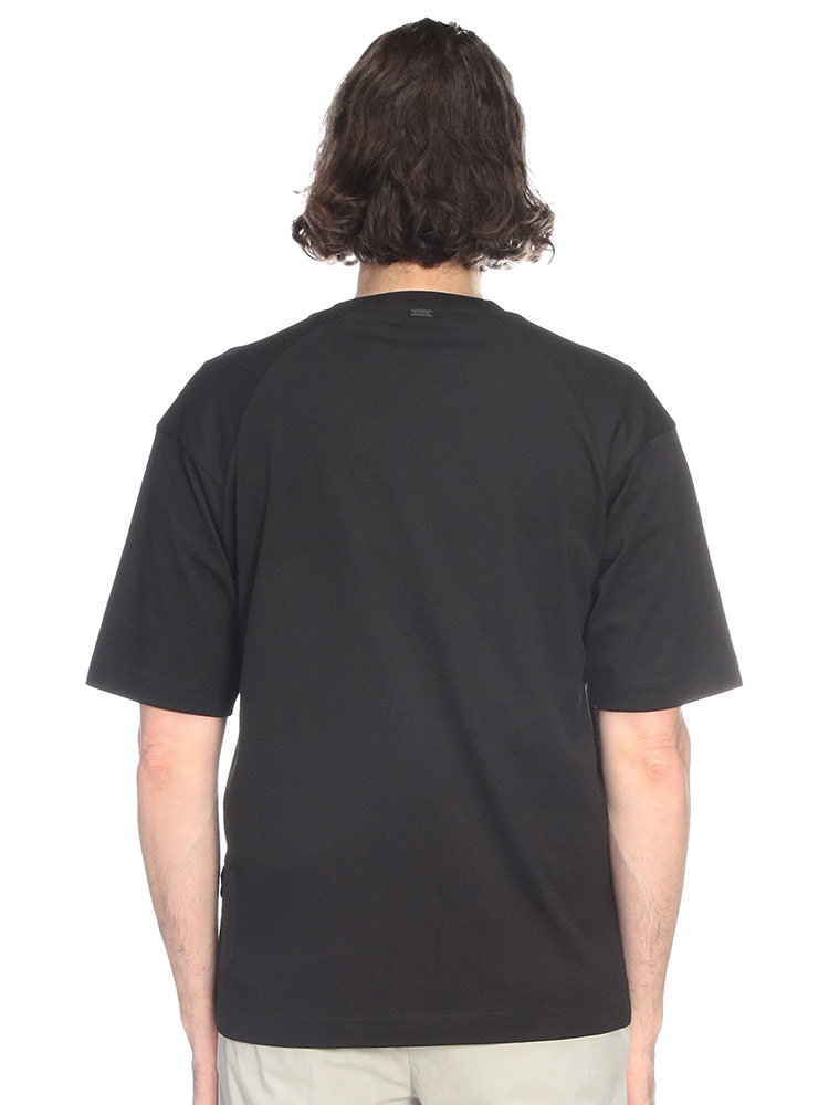 HERNO（ヘルノ） メンズ Tシャツ 半袖 アシンメトリー切替 胸ポケット