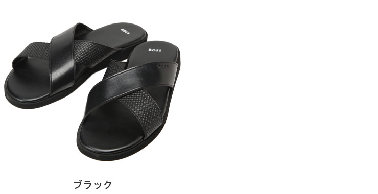Hugo boss ヒューゴボス　サンダル HUGO BOSS（ヒューゴ・ボス） メンズ サンダル 合成皮革 スライド