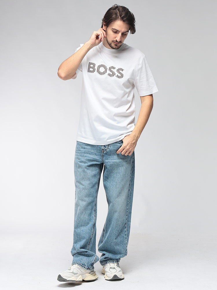 【美品】HUGO BOSS ヒューゴボス　高級コットンポロシャツ　L HUGO BOSS（ヒューゴ・ボス） メンズ Tシャツ 半袖 HB50560466ロゴ刺繍