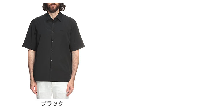 ヒューゴボス メンズ シャツ HUGO BOSS 半袖 ストレッチ エンボスロゴ
