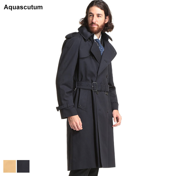 アクアスキュータム メンズ コート Aquascutum コットン ギャバジン