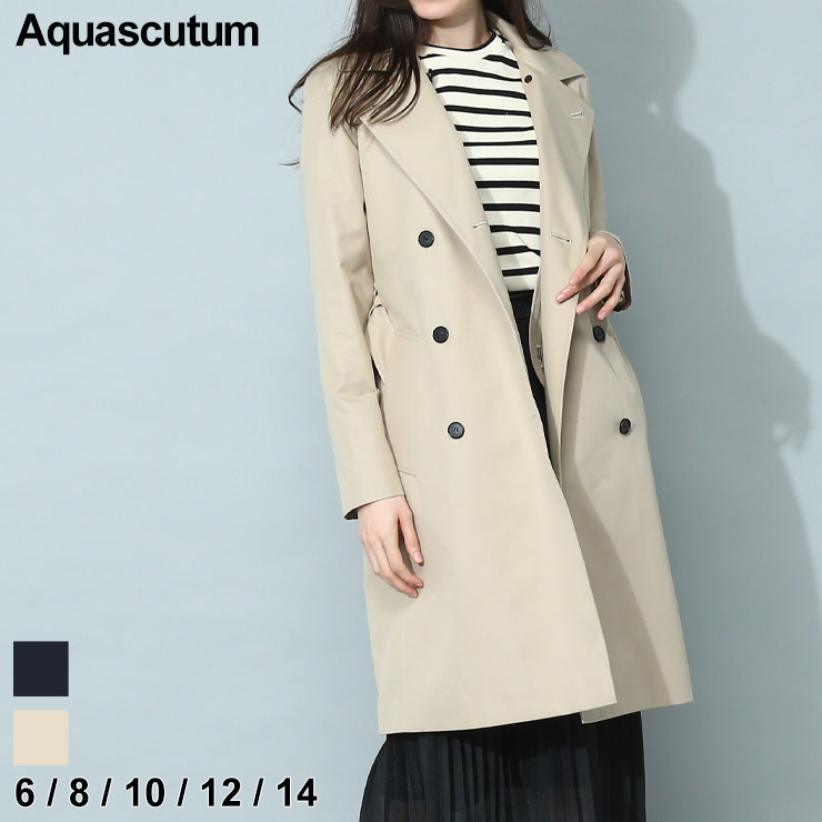 アクアスキュータム Aquascutum トレンチコート トレンチ コート ロング コットン ダブル アウター 大きいサイズあり  AQLTENZING3S