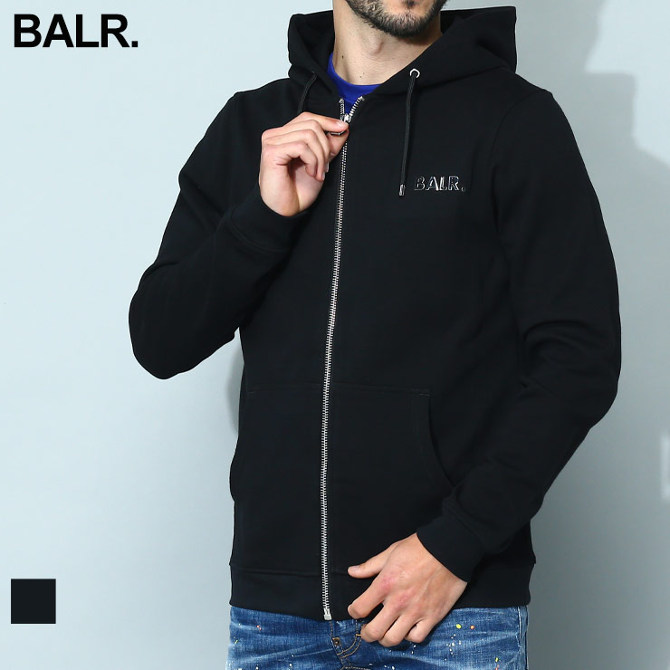 ボーラー BALR. パーカー メンズ ジップアップパーカー メタルロゴ