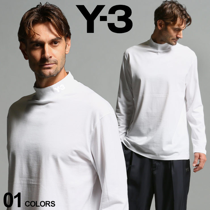 Y-3 メンズ Tシャツ 長袖 ワイスリー ロゴ モックネック カットソー