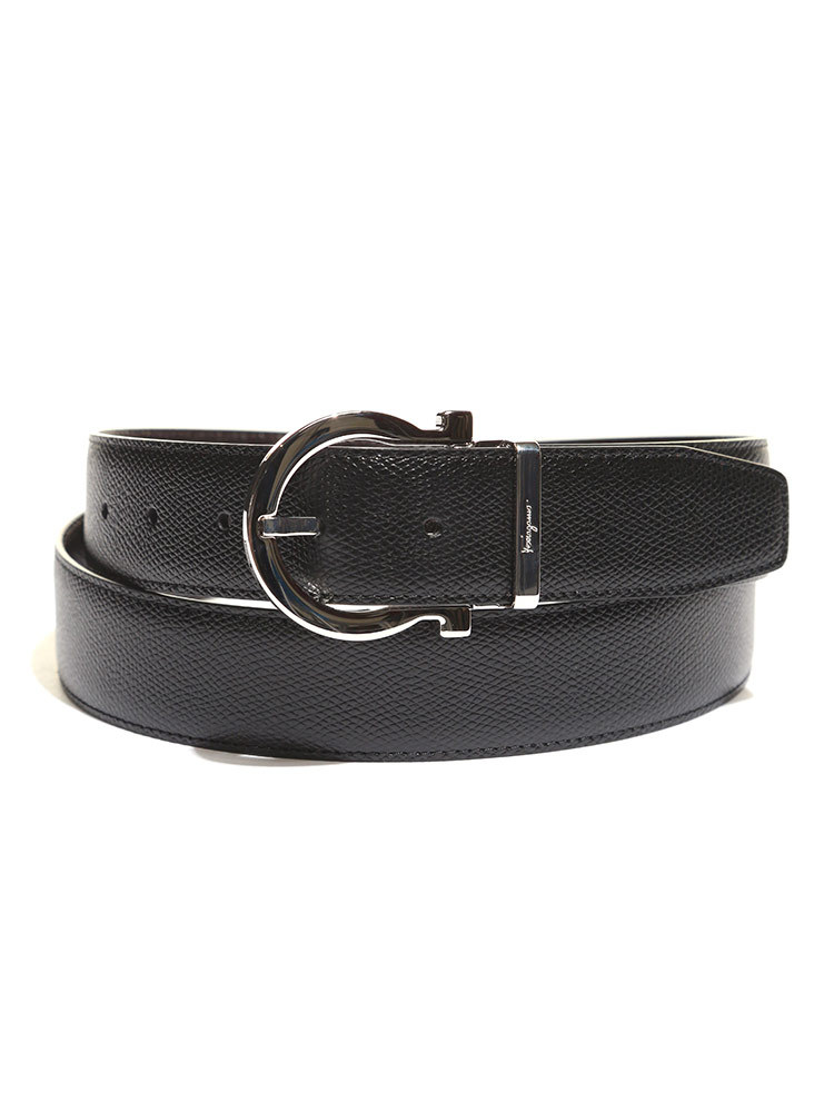 フェラガモ ベルト リボン型バックル Salvatore Ferragamo ヴァラ グログラン リボン ベルト ブラック