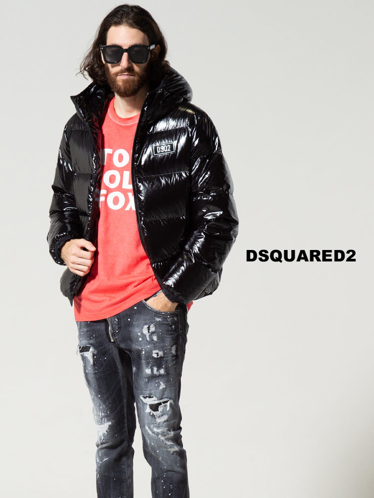 ディースクエアード メンズ DSQUARED2 ロゴ ナイロン ダウン