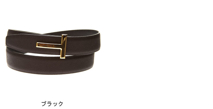 トム フォード メンズ ベルト TOM FORD レザー Tバックル ベルト TFTB224TLCL220 2024_vt