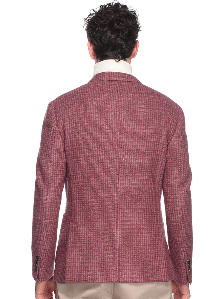 LARDINI ラルディーニ ウールブレンド ストライプ柄 ダブル6ツ釦