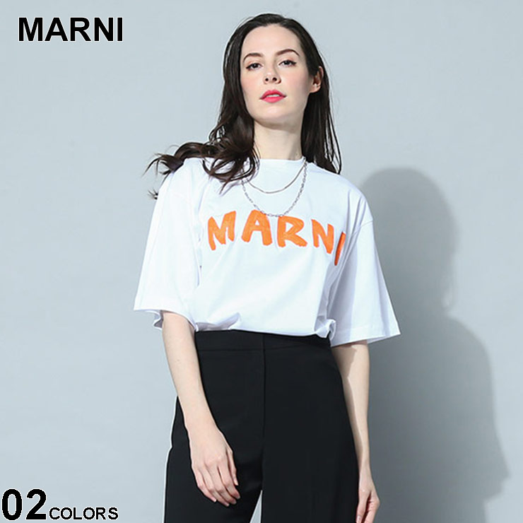 マルニ MARNI Tシャツ 半袖 レディース カットソー ロゴ プリント