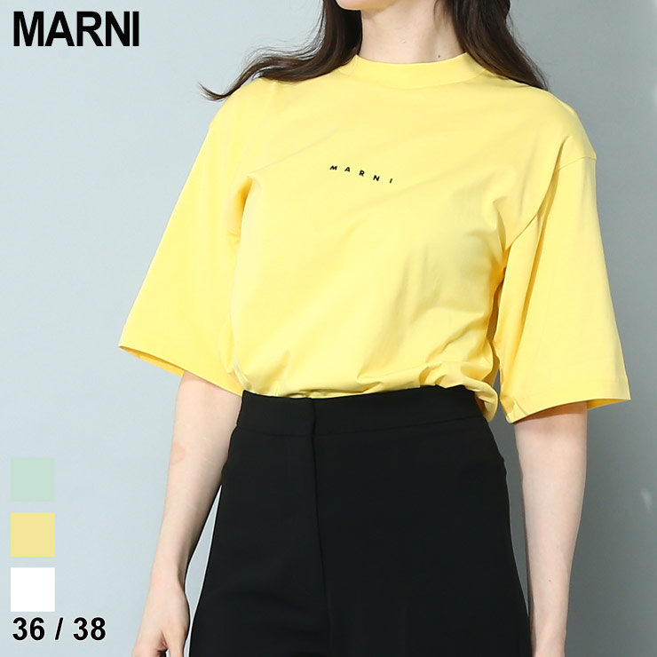 マルニオーガニックコットンクロップTシャツ イエロー マルニオーガニックコットンクロップTシャツ イエロー