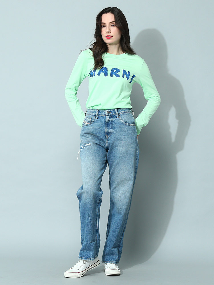 MARNI マルニ Tシャツ 長袖 レディース ロンT ロゴ プリント