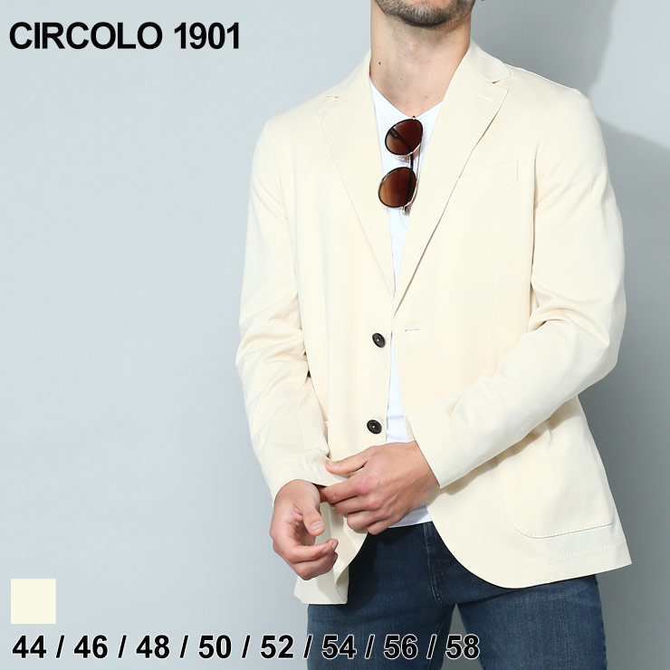 チルコロ ジャケット CIRCOLO 1901 メンズ ストレッチ 無地 シングル