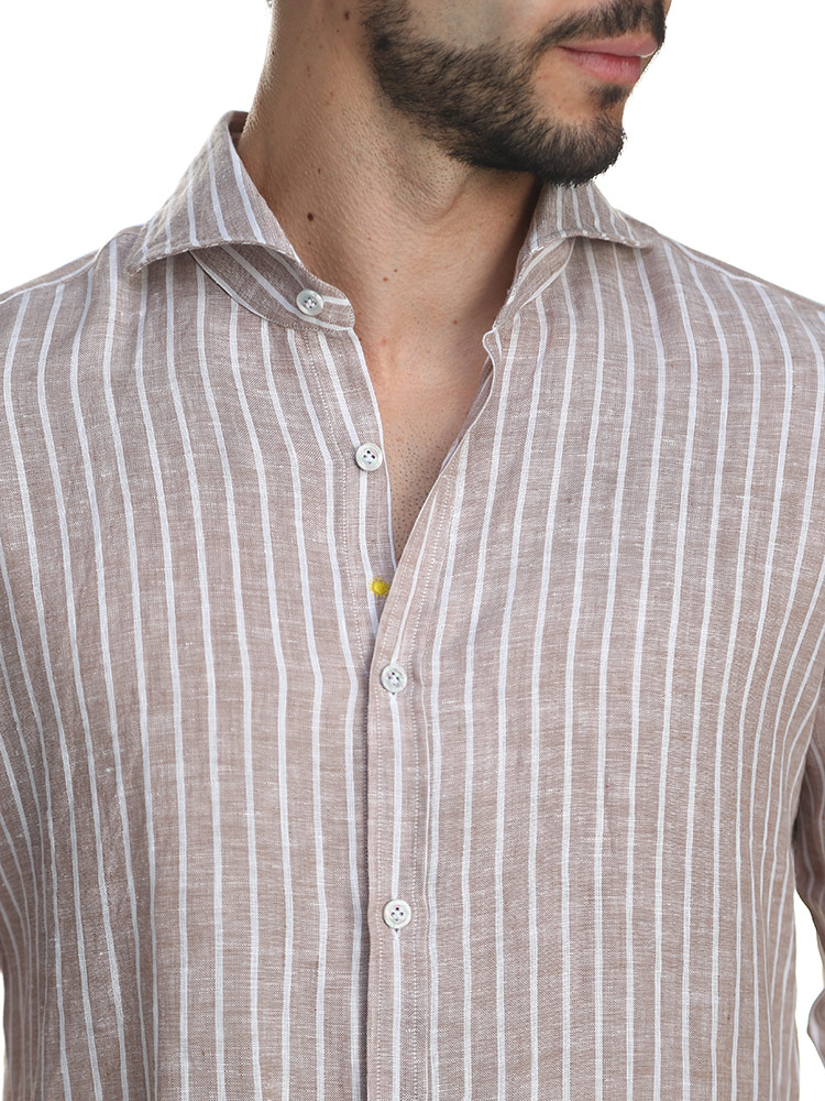 ONCILY シャツ HEART EMBROIDERY STRIPE SHIRT / ハート刺繍