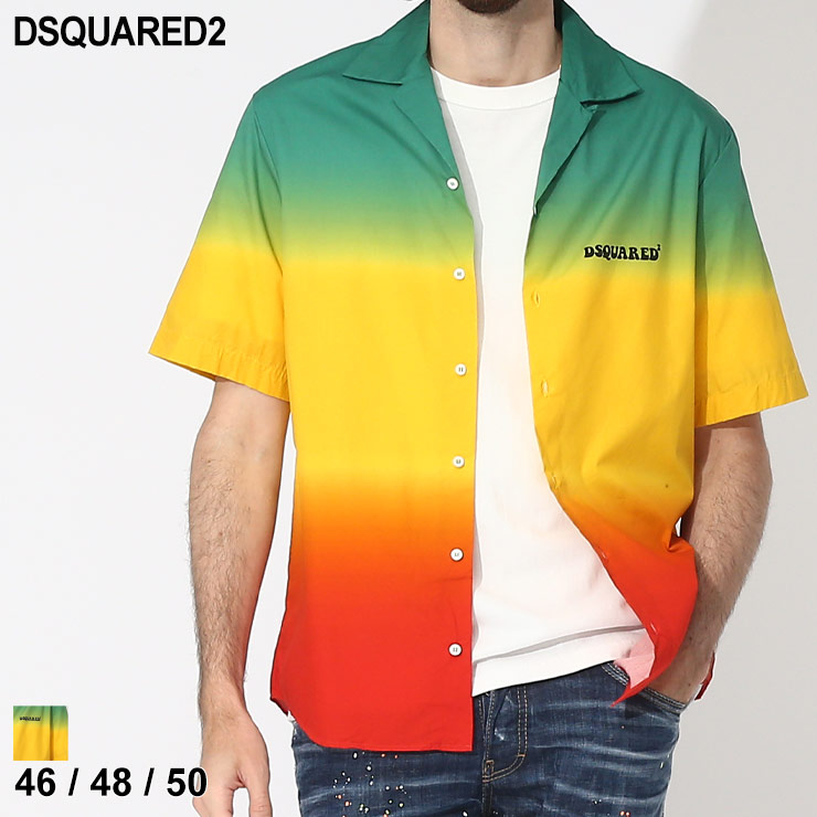 ディースクエアード シャツ DSQUARED2 メンズ 半袖シャツ 開襟シャツ