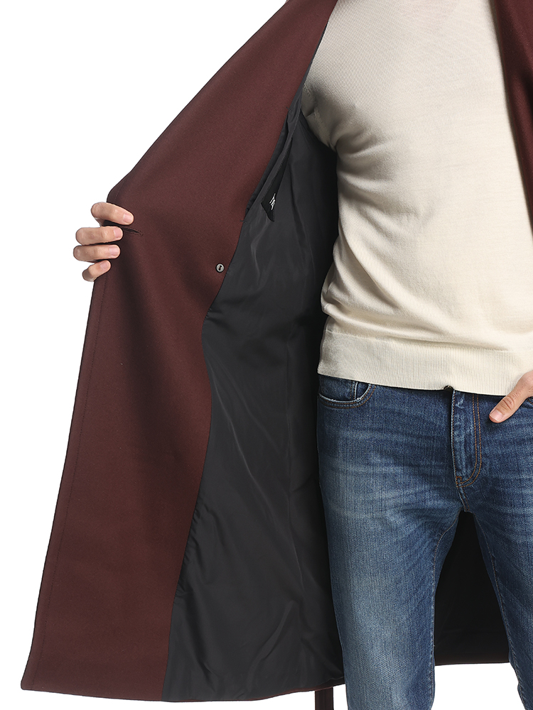 HEVO（イーヴォ） コート メンズ ロングコート ダブル ウエストベルト