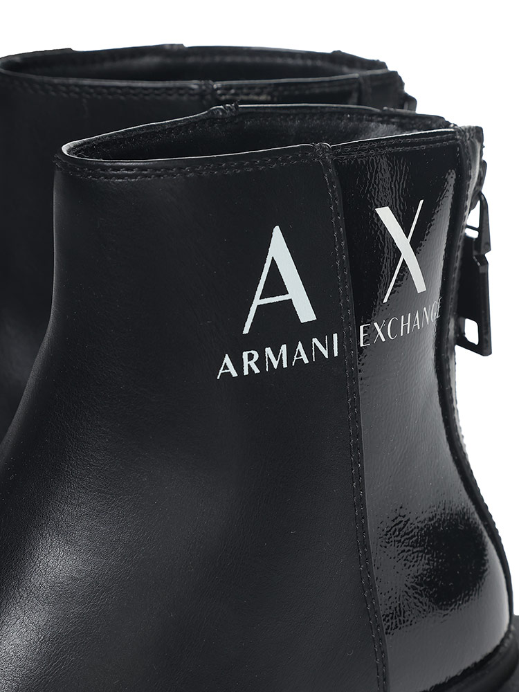 関送込♪ARMANI EXCHANGE/クロコダイル柄 アンクルブーツ プラットフォームレースアップブーツ | Armani Exchange