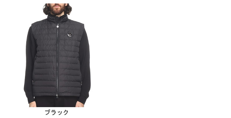 BALR ボーラー　ダウンベスト ブラック/グレー BALR. ボーラー ダウン メンズ ダウンベスト ジレ ロゴ クロ 黒